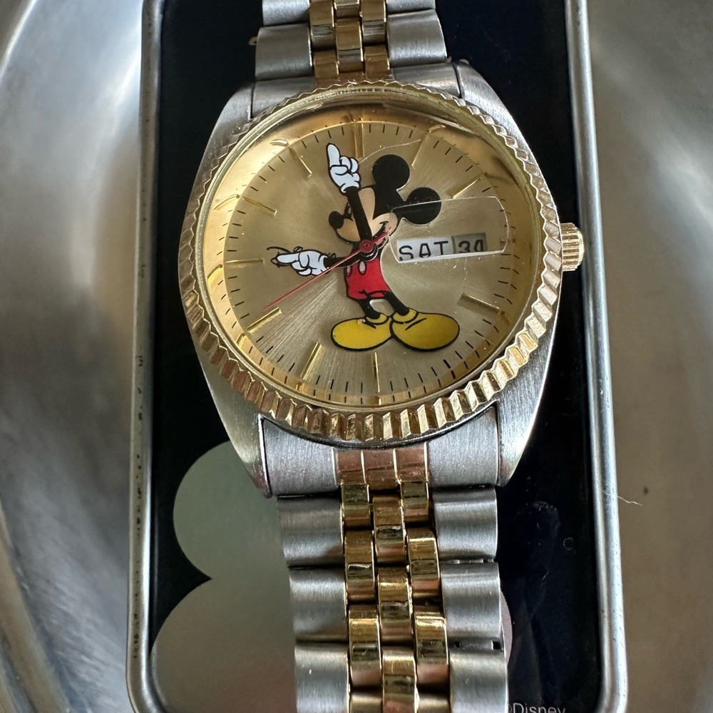 Disney Mickey Mouse Gold and Silver Watch